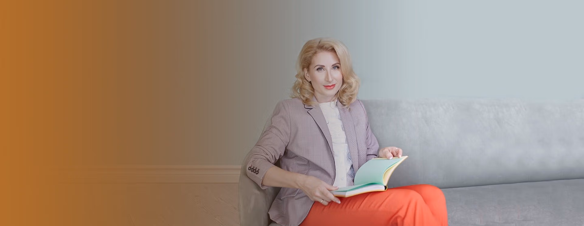 Ksenia Roshchenko reading a book